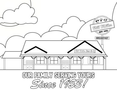 Bill Miller Bar-B-Q store front. Our family serving yours since 1953!